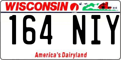 WI license plate 164NIY