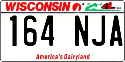 WI license plate 164NJA