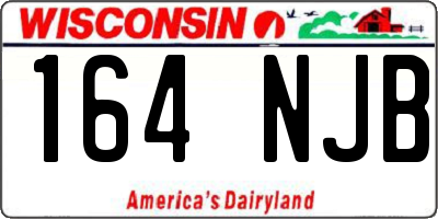 WI license plate 164NJB