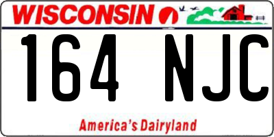 WI license plate 164NJC