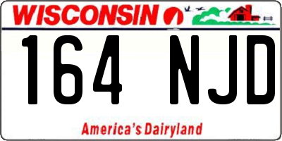 WI license plate 164NJD