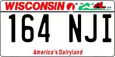 WI license plate 164NJI