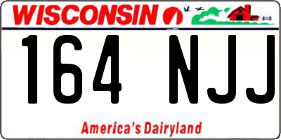 WI license plate 164NJJ