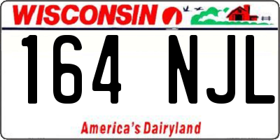 WI license plate 164NJL
