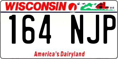 WI license plate 164NJP