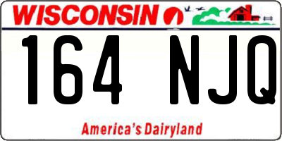 WI license plate 164NJQ