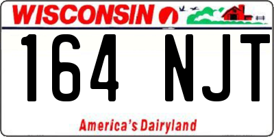 WI license plate 164NJT