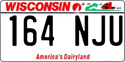 WI license plate 164NJU
