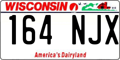 WI license plate 164NJX