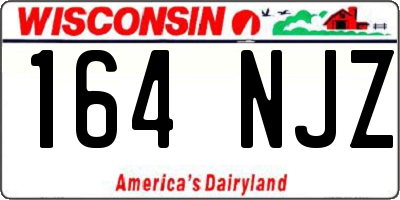 WI license plate 164NJZ
