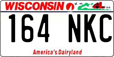 WI license plate 164NKC