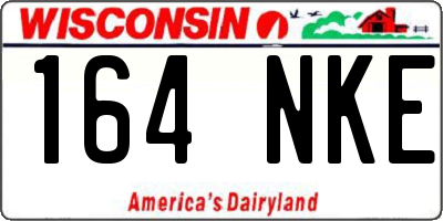 WI license plate 164NKE