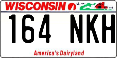 WI license plate 164NKH