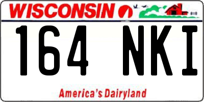 WI license plate 164NKI