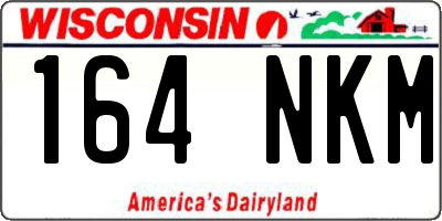 WI license plate 164NKM