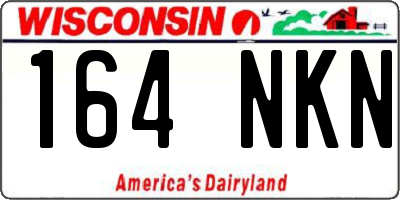 WI license plate 164NKN