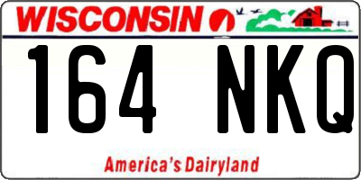 WI license plate 164NKQ