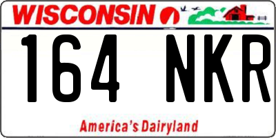 WI license plate 164NKR