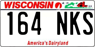 WI license plate 164NKS