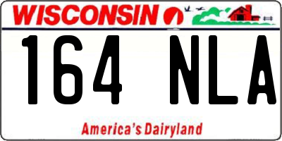 WI license plate 164NLA