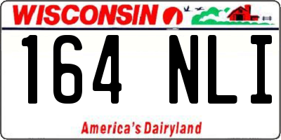 WI license plate 164NLI
