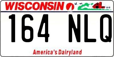 WI license plate 164NLQ