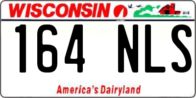 WI license plate 164NLS