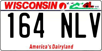 WI license plate 164NLV