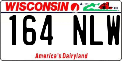 WI license plate 164NLW