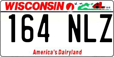 WI license plate 164NLZ