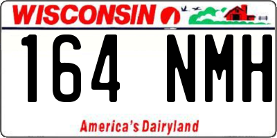 WI license plate 164NMH