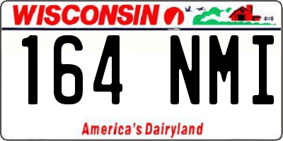WI license plate 164NMI