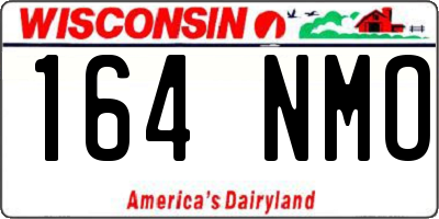 WI license plate 164NMO