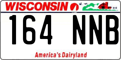 WI license plate 164NNB