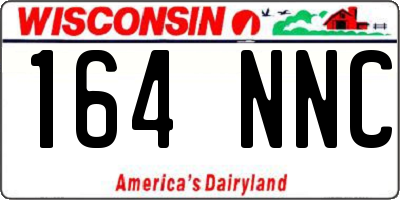 WI license plate 164NNC