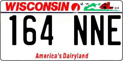 WI license plate 164NNE