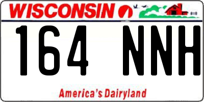 WI license plate 164NNH