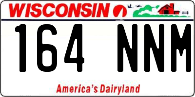 WI license plate 164NNM