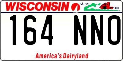 WI license plate 164NNO