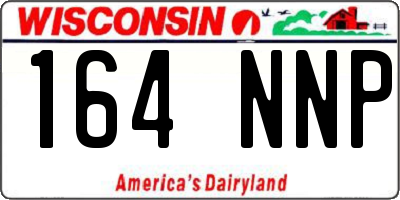 WI license plate 164NNP