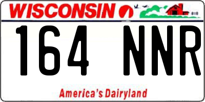 WI license plate 164NNR