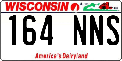 WI license plate 164NNS