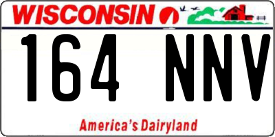 WI license plate 164NNV