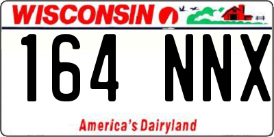 WI license plate 164NNX