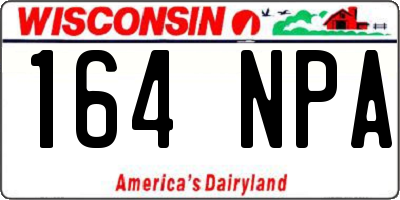 WI license plate 164NPA