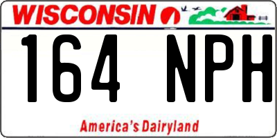 WI license plate 164NPH
