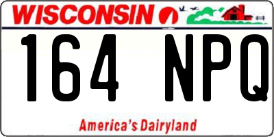 WI license plate 164NPQ