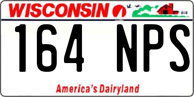 WI license plate 164NPS