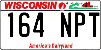 WI license plate 164NPT