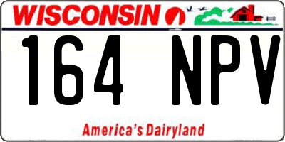 WI license plate 164NPV